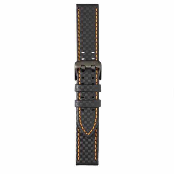 Malla de fibra de carbono Elite II con pespunte naranja 20 mm - Imagen 2