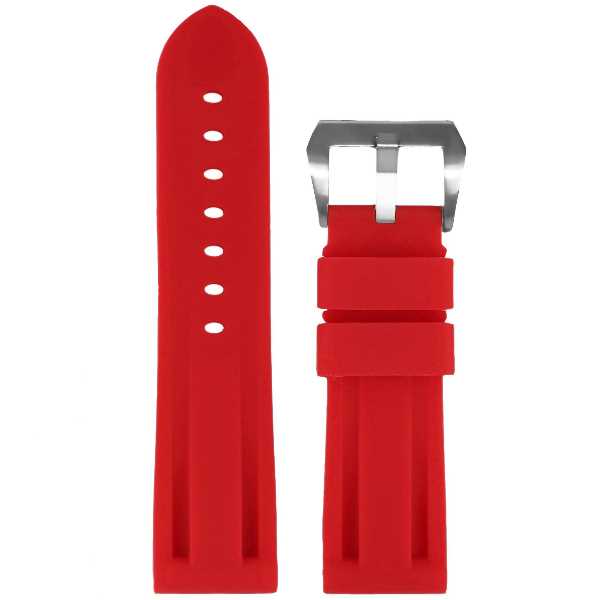 Correa de silicona Premium rojo Channels 24 mm
