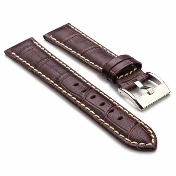 Correa de cuero croco Premium marrón