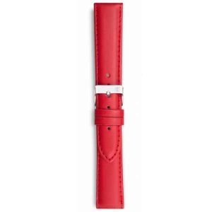 Mallas de reloj de cuero rojo