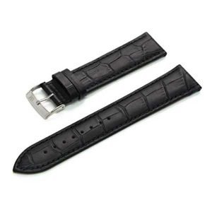 Malla cuero croco negro mate Premium