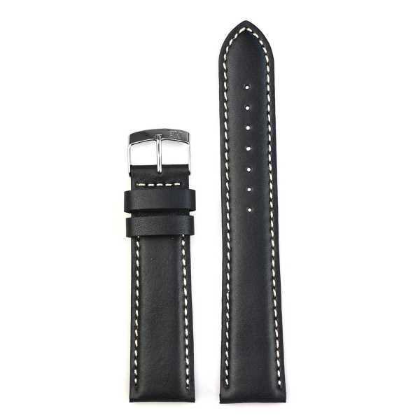 Correa de cuero Premium negro con pespunte - Imagen 2