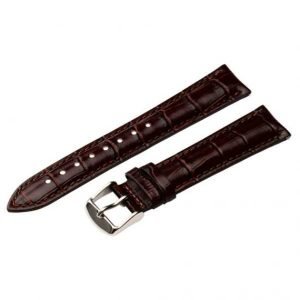 Malla de cuero croco Slim Fit marrón  20mm