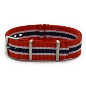 Malla NATO sumergible rojo, blanco y negro