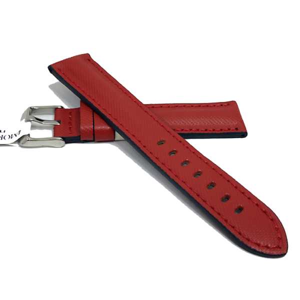 Malla de cuero rojo para relojes de Alta Gama