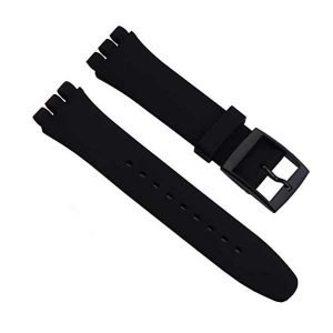 Correa 17 mm Compatible con SWATCH negro