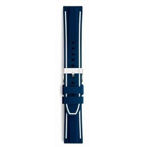 Correa reversible de caucho azul y blanco